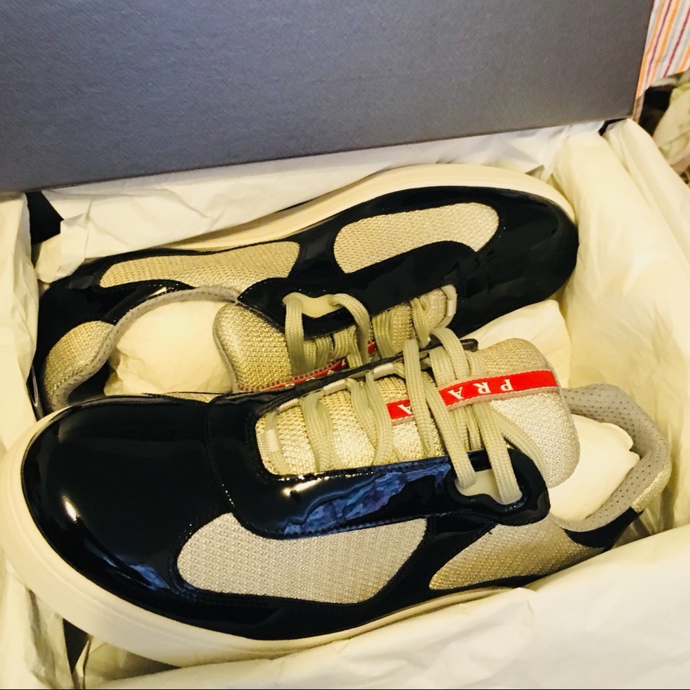 PRADA Patent Leather / Mesh sneakers - USA size 11